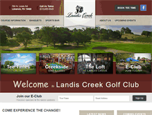 Tablet Screenshot of landiscreekgolfclub.com